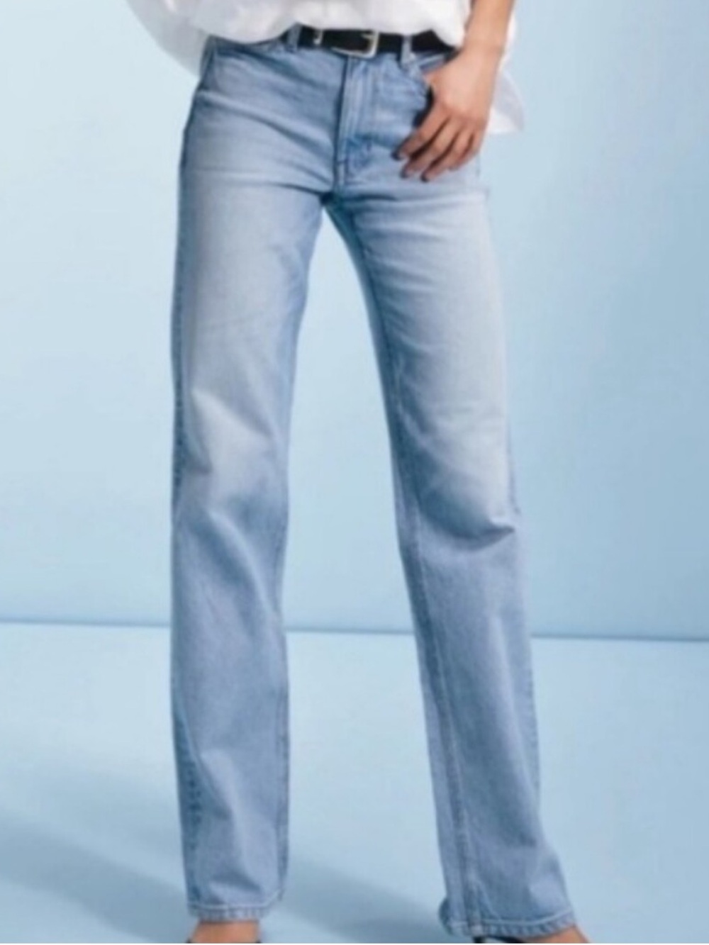 AYR The Roadie Relaxed Straight Leg Jeans Light Wash Sz 28Long